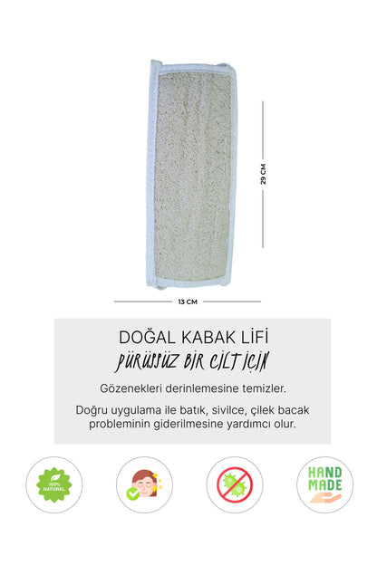 Doğal Kabak Lifi Uzun Sırt Kese