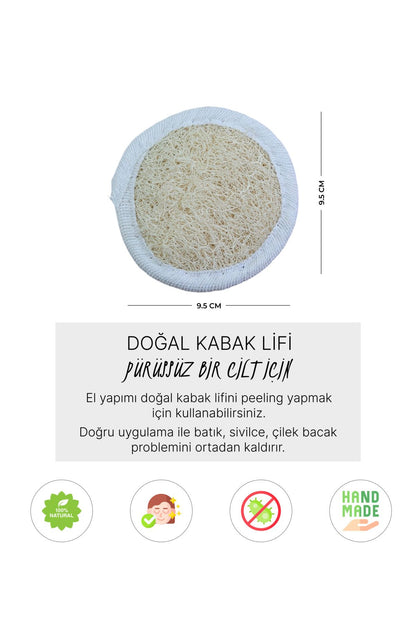 Doğal Kabak Lifi Yüz Pedi Peeling