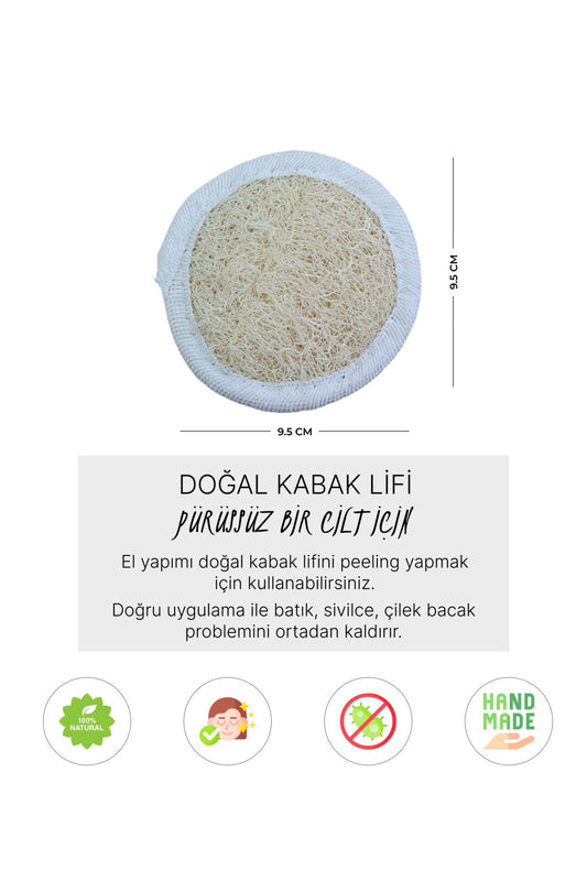 Doğal Kabak Lifi Yüz Pedi Peeling